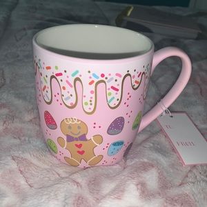 Pink gingerbread mug
